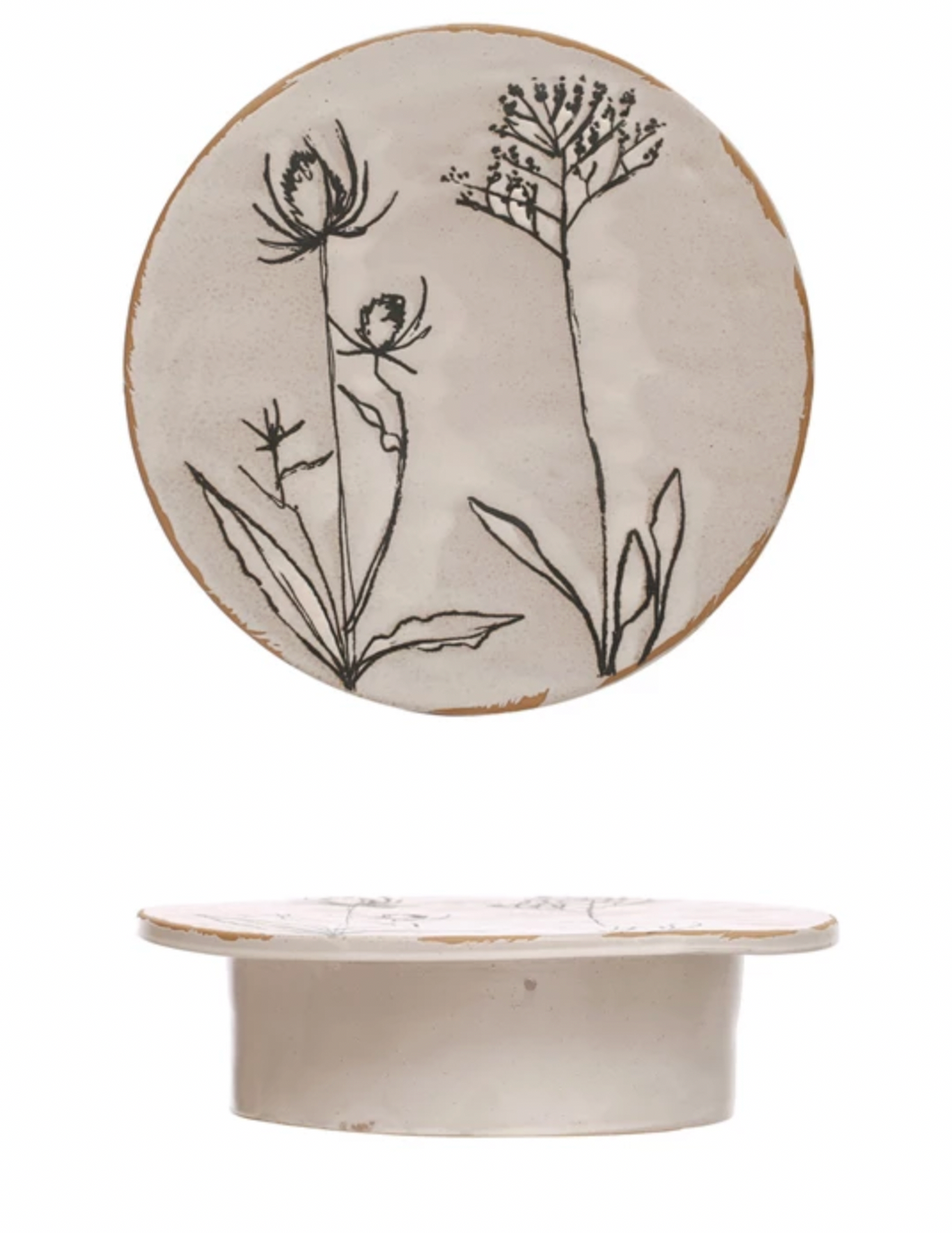 Debossed Flower Pedestal