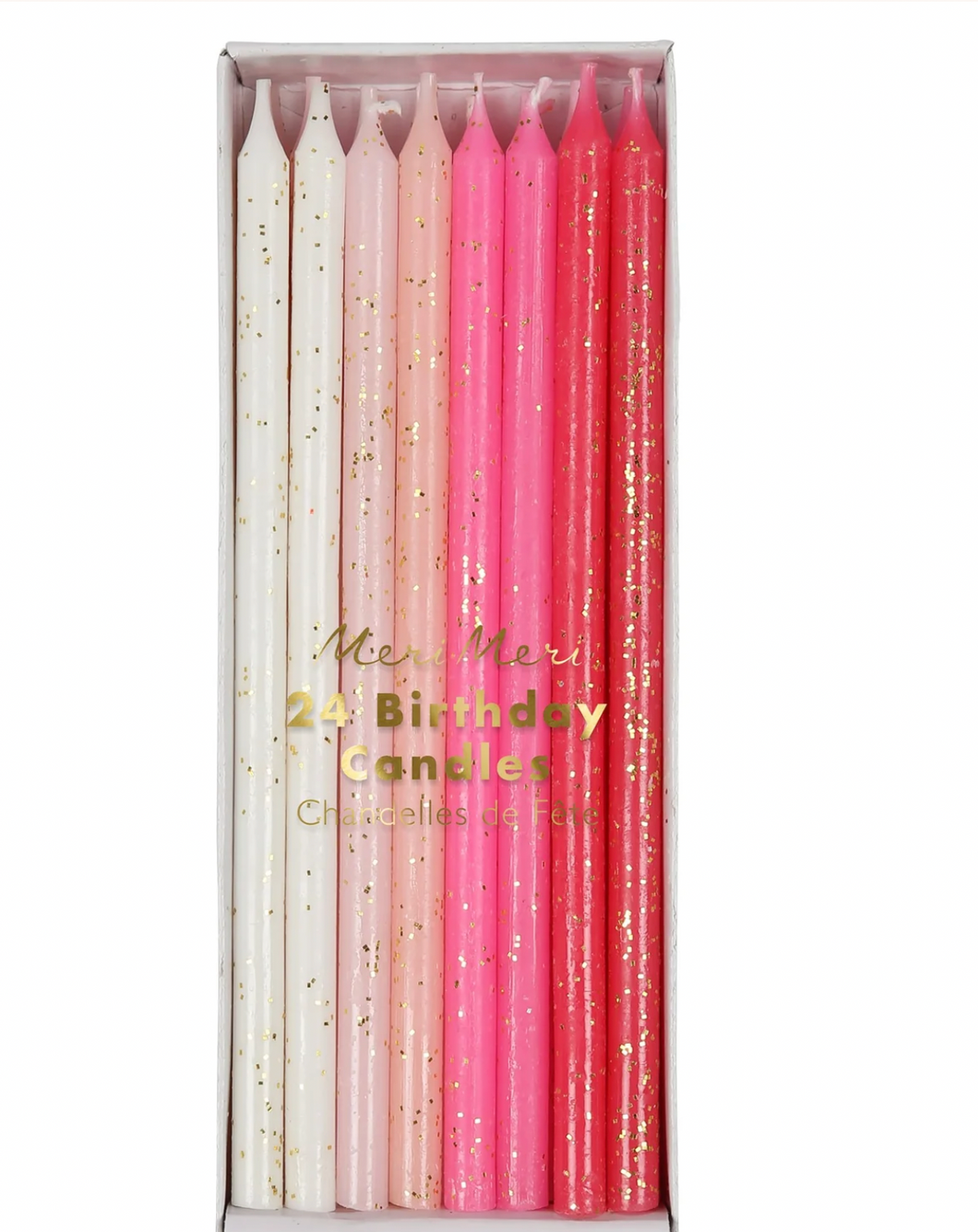 Pink Glitter Candles
