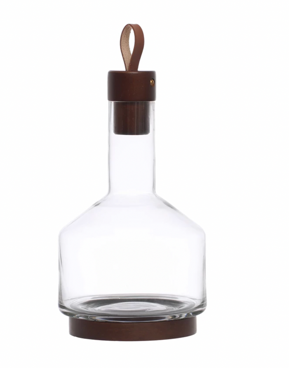 Decanter with Wood Stopper Cottonwood Company