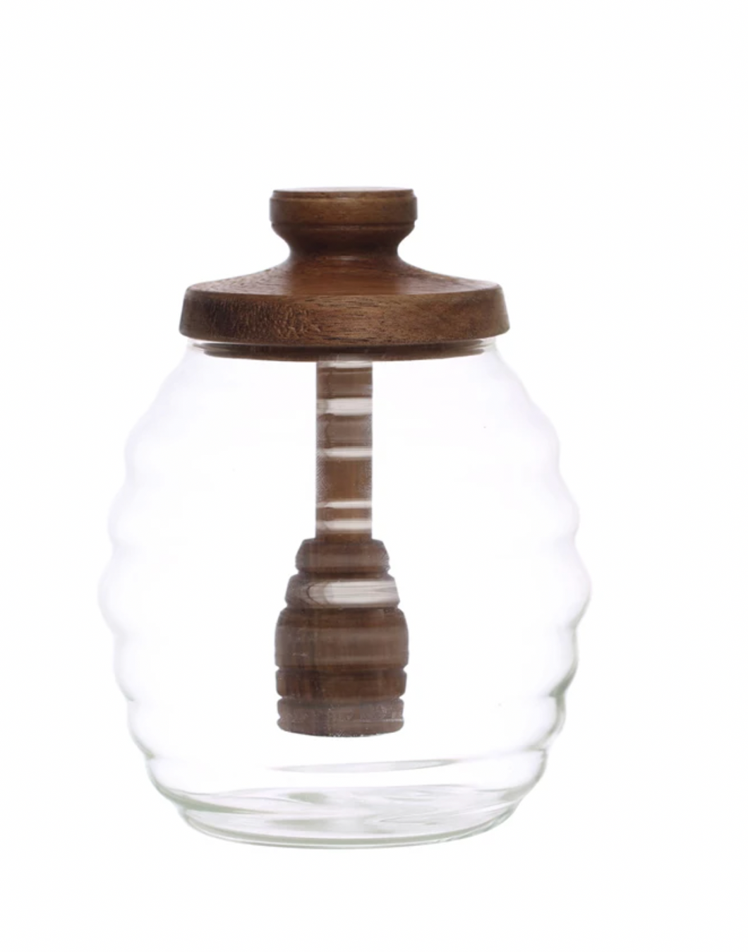 Glass Honey Jar w/ Acacia Wood Lid