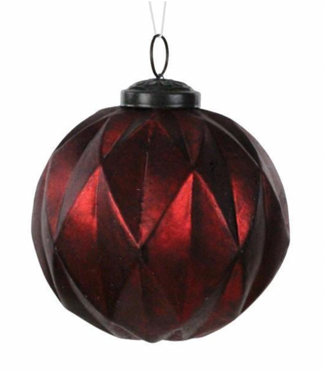 Antique Red Glass Ornament