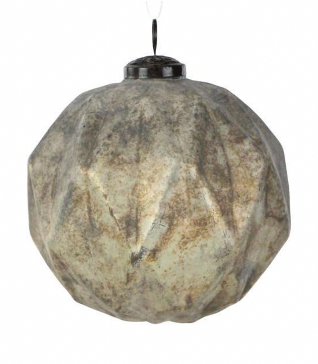 Antique Ivory Glass Ornament
