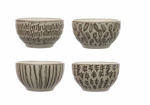 Stoneware Bowl w/ Wax Relief Pattern