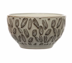Stoneware Bowl w/ Wax Relief Pattern
