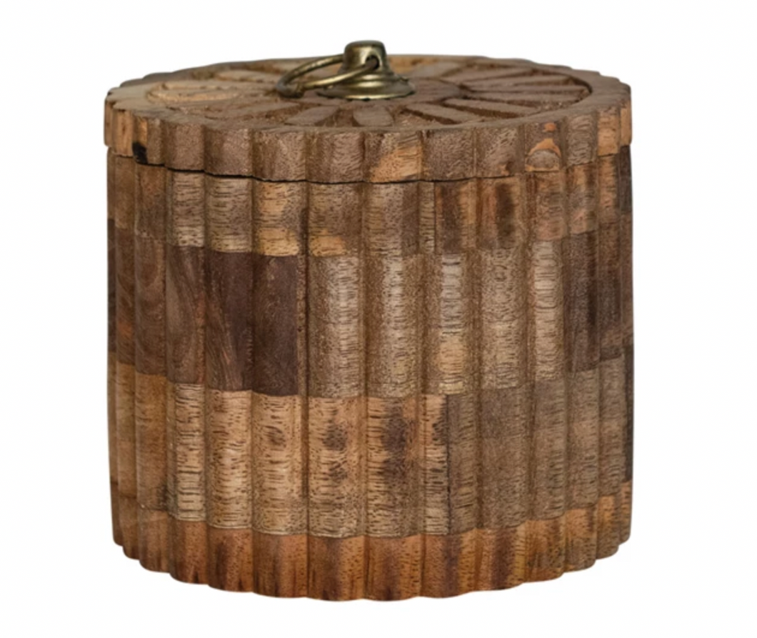 Mango Wood Pleated Box