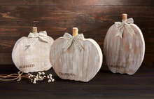 Load image into Gallery viewer, Wood Pumpkin Sitter
