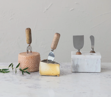 Load image into Gallery viewer, Cheese Servers + Marble Stand
