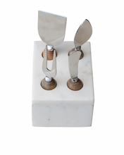 Load image into Gallery viewer, Cheese Servers + Marble Stand
