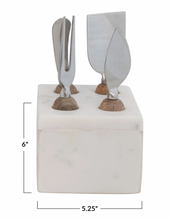 Load image into Gallery viewer, Cheese Servers + Marble Stand
