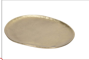 Gold Oval Plate