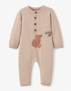 Bear Knit Baby Jumpsuit