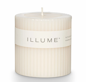 Winter White Small Fragranced Pillar Candle