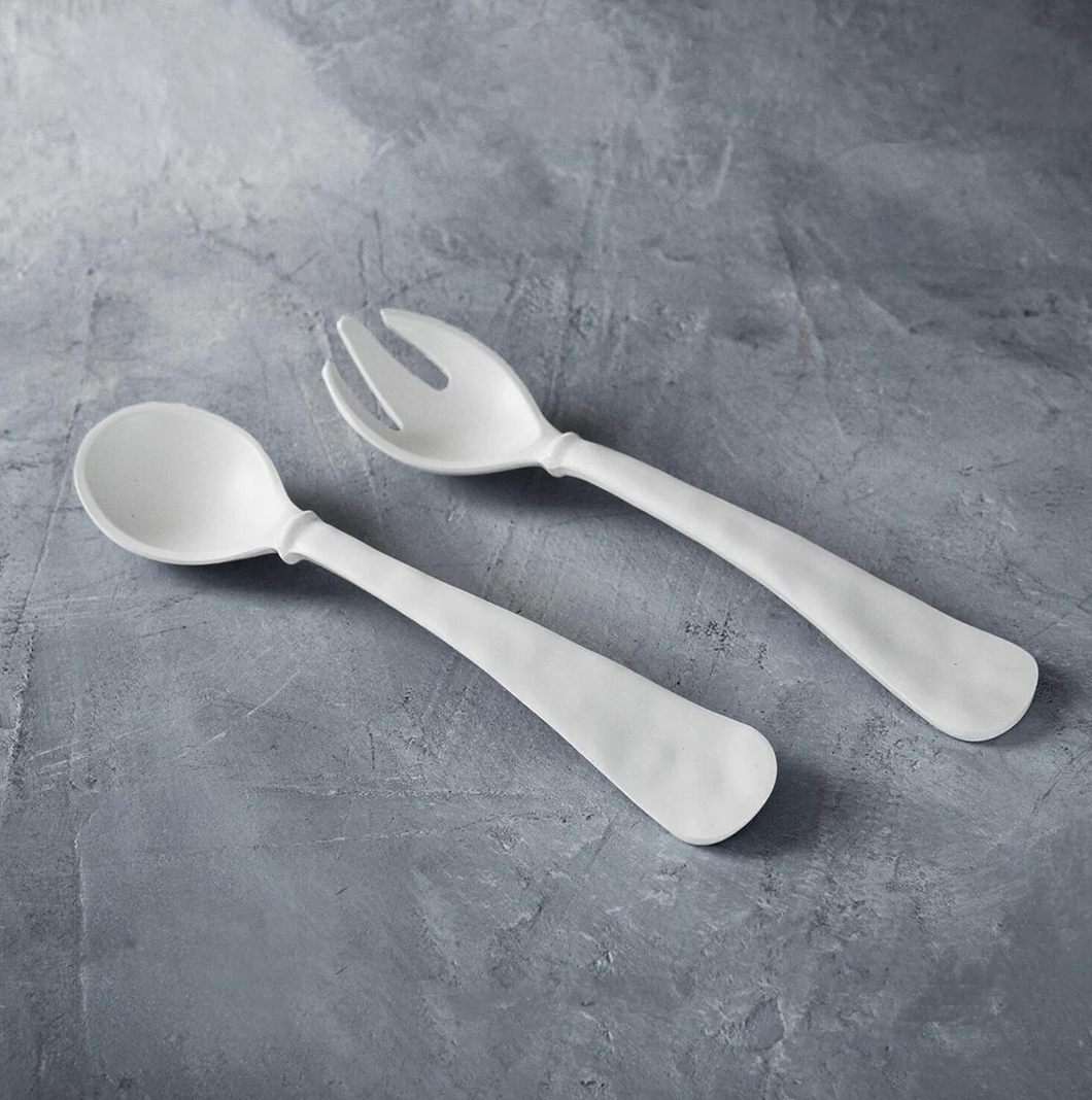 Large Salad Servers (White)