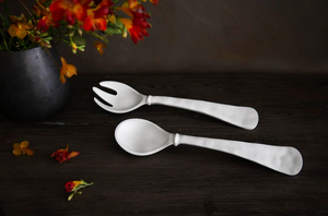 Large Salad Servers (White)