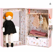 Load image into Gallery viewer, Moulin Roty - Mademoiselle Blanche&#39;s Little Wardrobe Suitcase and Doll
