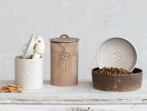 Stoneware Treat Canister