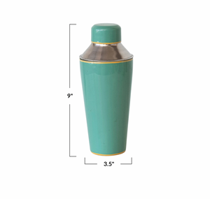 Enameled Stainless Steel Cocktail Shaker