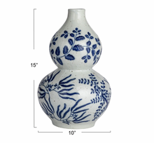 Load image into Gallery viewer, Hand-Painted Stoneware Vase
