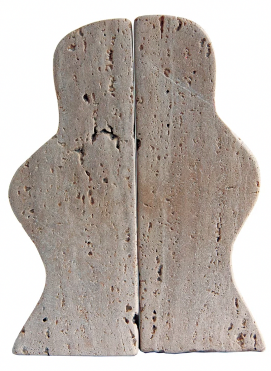 Travertine Wave Bookends – Cottonwood Company