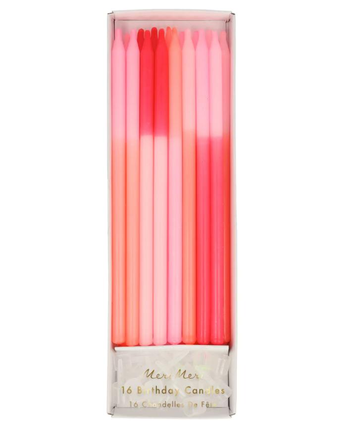Pink Color Block Candles