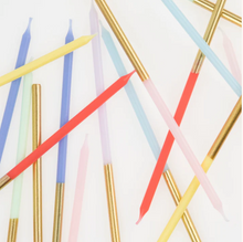 Load image into Gallery viewer, Gold Dipped Rainbow Mix Candles
