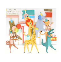 Load image into Gallery viewer, Animal Parade Cake Wrap &amp; Toppers
