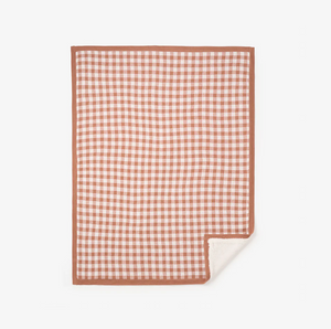 Rust Gingham Baby Blanket