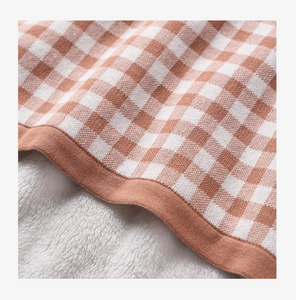 Rust Gingham Baby Blanket