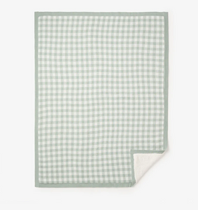 Sage Gingham Baby Blanket