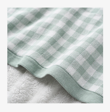 Load image into Gallery viewer, Sage Gingham Baby Blanket
