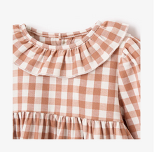 Load image into Gallery viewer, Rust Gingham Dress + Bloomers
