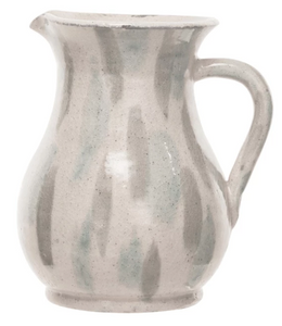 Hand-Painted Terra-cotta Pitcher