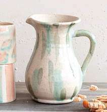 Load image into Gallery viewer, Hand-Painted Terra-cotta Pitcher
