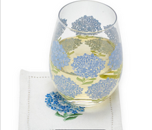Load image into Gallery viewer, Hydrangea Hemstitch Cocktail Napkins

