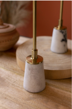 Load image into Gallery viewer, Brass and Marble Taper Holder
