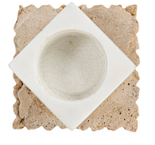 Load image into Gallery viewer, Marble &amp; Travertine Tealight Holder
