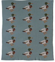 Load image into Gallery viewer, Cotton Knit Baby Blanket w/ Ducks
