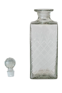 Glass Decanter w/ Glass Stopper