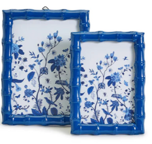 Blue Faux Bamboo Frames