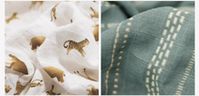 Load image into Gallery viewer, Muslin Swaddle Blanket 2 Pack - Animal Crackers
