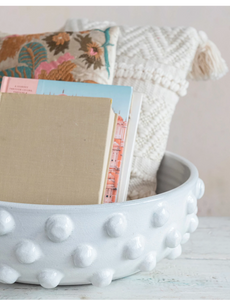 Decorative Terra-cotta Bowl w/ Raised Dots