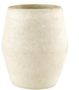 Short Paper Mache Vase - Natural