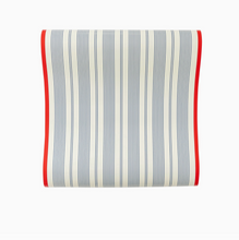 Load image into Gallery viewer, Red and Blue Striped Table Runner
