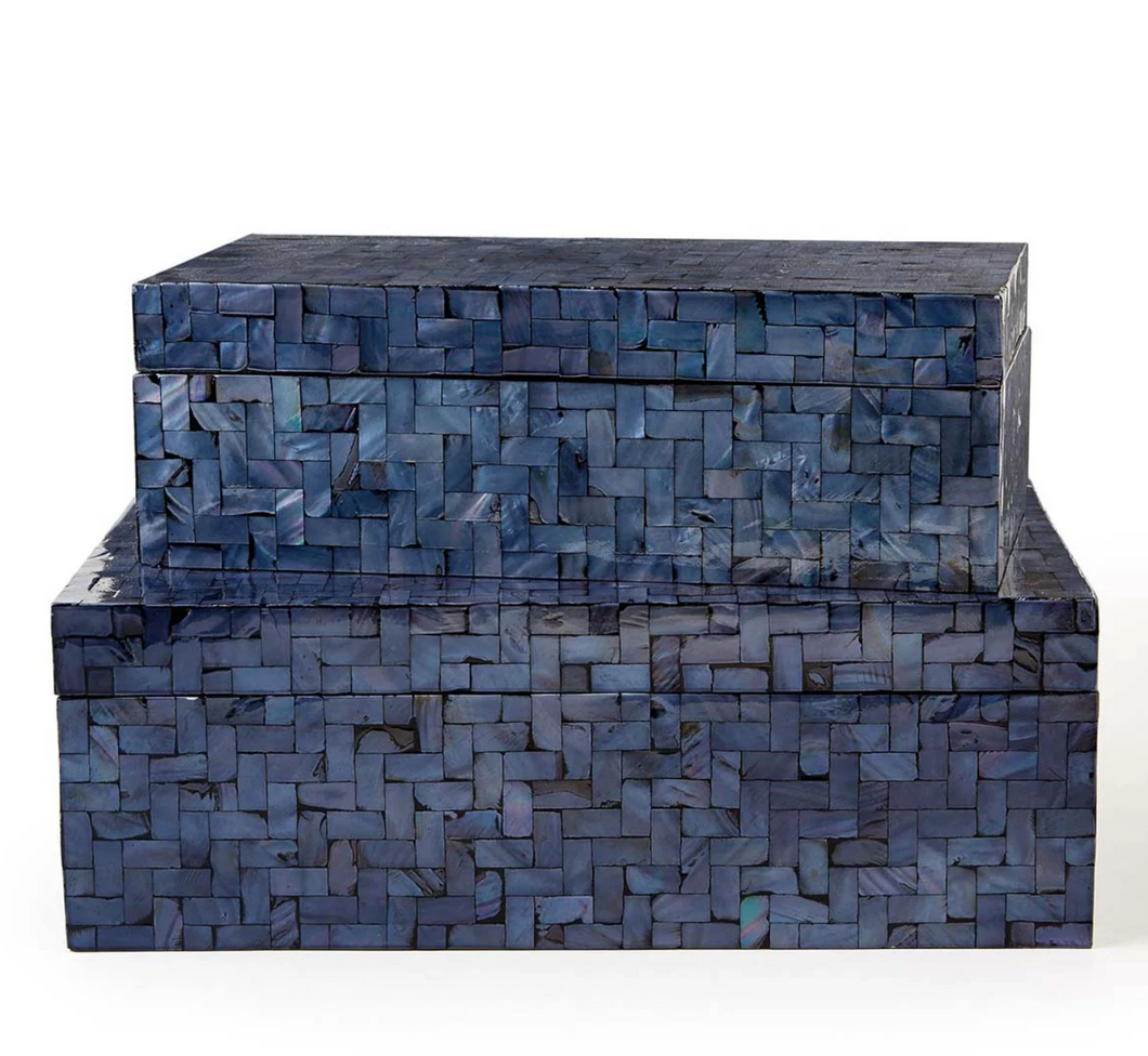 Shimmering Decorative Covered Boxes