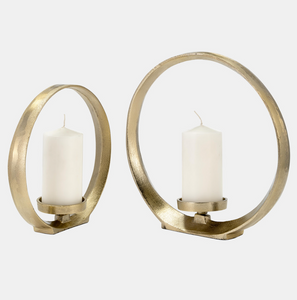 Gold Ring Candle Holders