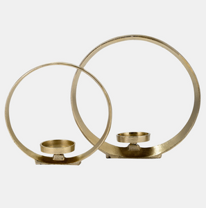 Gold Ring Candle Holders