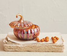Load image into Gallery viewer, Glass Pumpkin Jar
