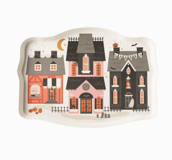 Haunted Village Bamboo Tray
