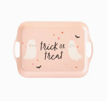 Load image into Gallery viewer, Trick or Treat Boo Bamboo Reusable Tray
