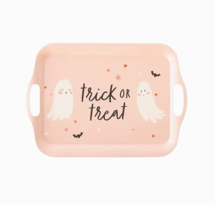 Trick or Treat Boo Bamboo Reusable Tray